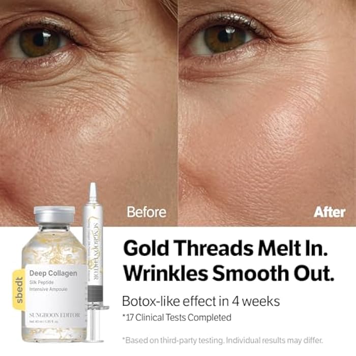 SUNGBOON EDITOR Silk Peptide Intensive Lifting Ampoule | Korean Anti-Aging Serum for Face with Collagen & 30 Peptide Complex | Skin Tightening & Firming (Botox Effect) | 72H Hydration - Image 2