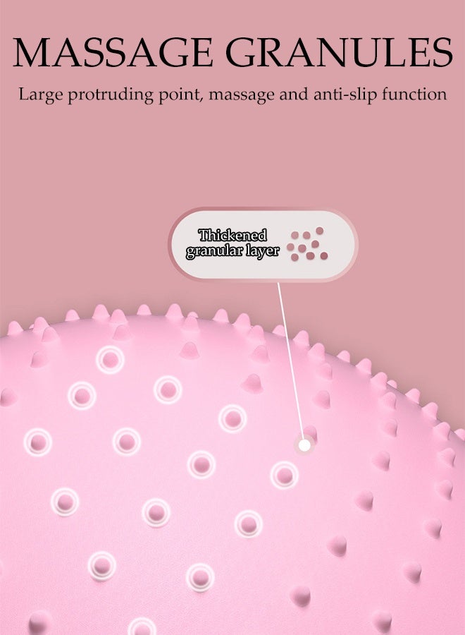 DUNISO Yoga Ball，Anti-burst Pilates Ball，Semi Convex Point Yoga Massage Ball，for Yoga, Pilates, Gymnastics & Fitness, Birthing,Physical Therapy，55cm，Pink - Image 5