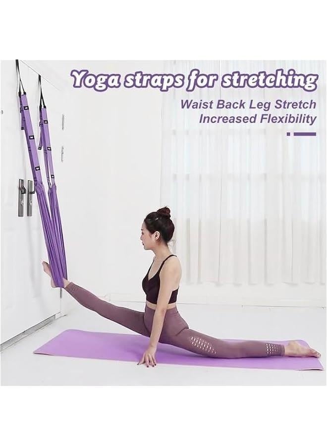 Generic Areial Yoga Straps for Stretching, Stretchable Yoga Strap Belt Leg Strecher for Increased Flexibility, Swing Hammock Stretching Band Yoga Equipment for Fitness Dancing Ballet Gymnastics Stuff  - Image 3