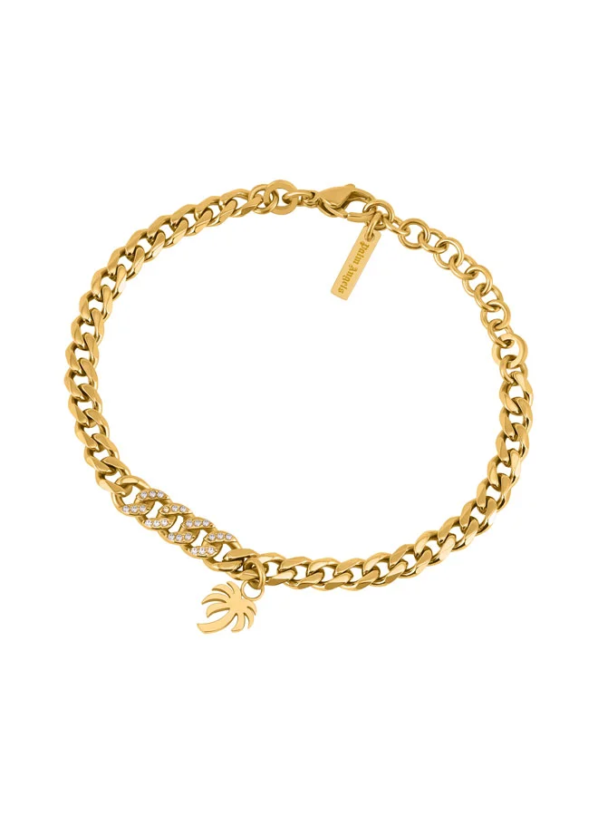 بالم انجلز Icona Yellow Gold Plated Stainless Steel Chain Bracelet for Women