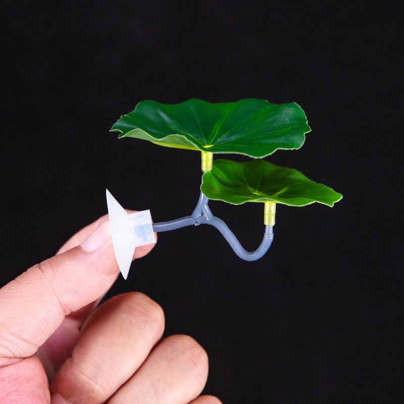 Generic Artificial Aquatic Plant Decor Betta Spawning Leaf Double layer lotus leaf 