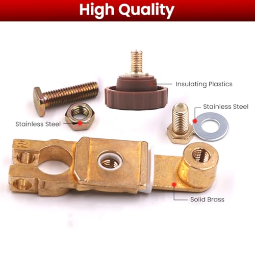 STHIRA® Disconnect Switch, Universal 12V/125A Negative Battery Disconnect, Quick Disconnection, Twist-knob Battery Cut Off Switch for Car Truck Marine RV and Electrical Equipment, Pure Copper - Image 5