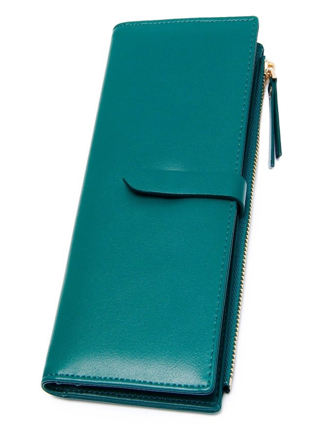YOUBDM Slim Wallets for Women Credit Card Holder RFID Bifold Clutch Wallets Checkbook with Zipper Pocket - Image 1