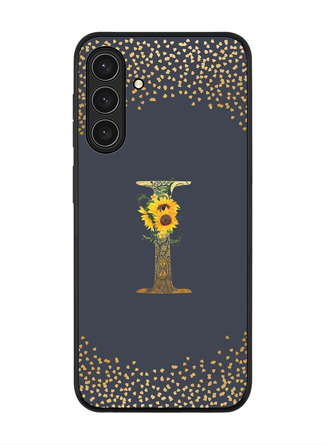 For Samsung Galaxy A17 / A17 4G Case,Slim fit Camera Protection, Shockproof Thin Phone cover  - Custom Floral Monogram - I  (Grey )