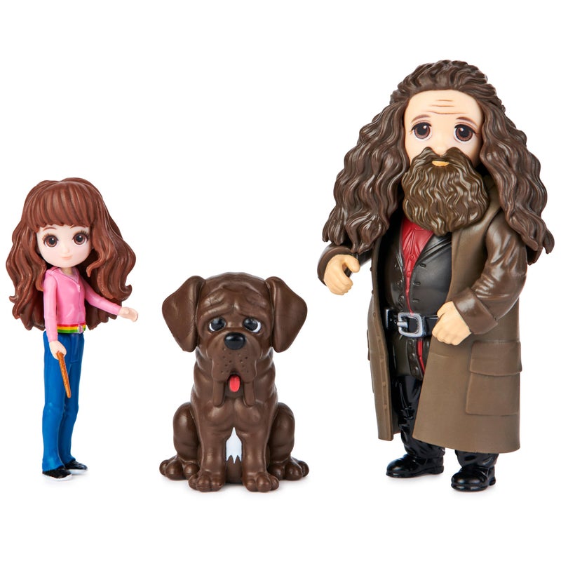 Wizarding World Harry Potter, Magical Minis Hermione and Rubeus Hagrid Friendship Set with Creature, Kids Toys for Ages 5 and up - Image 1