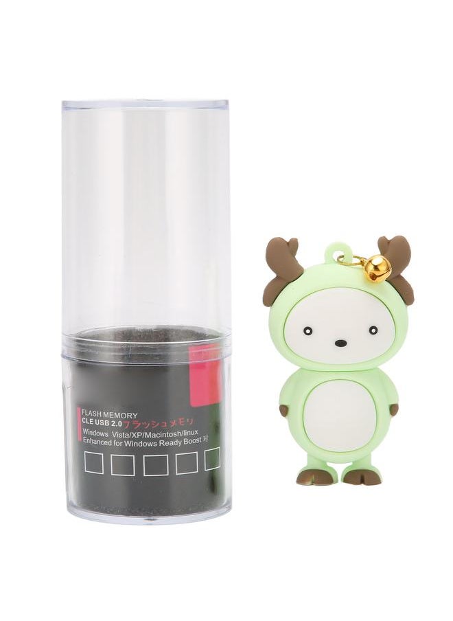 Thoraya Cartoon USB creative mini cute doll USB anime cartoon USB gift USB light green 64GB  - Image 1