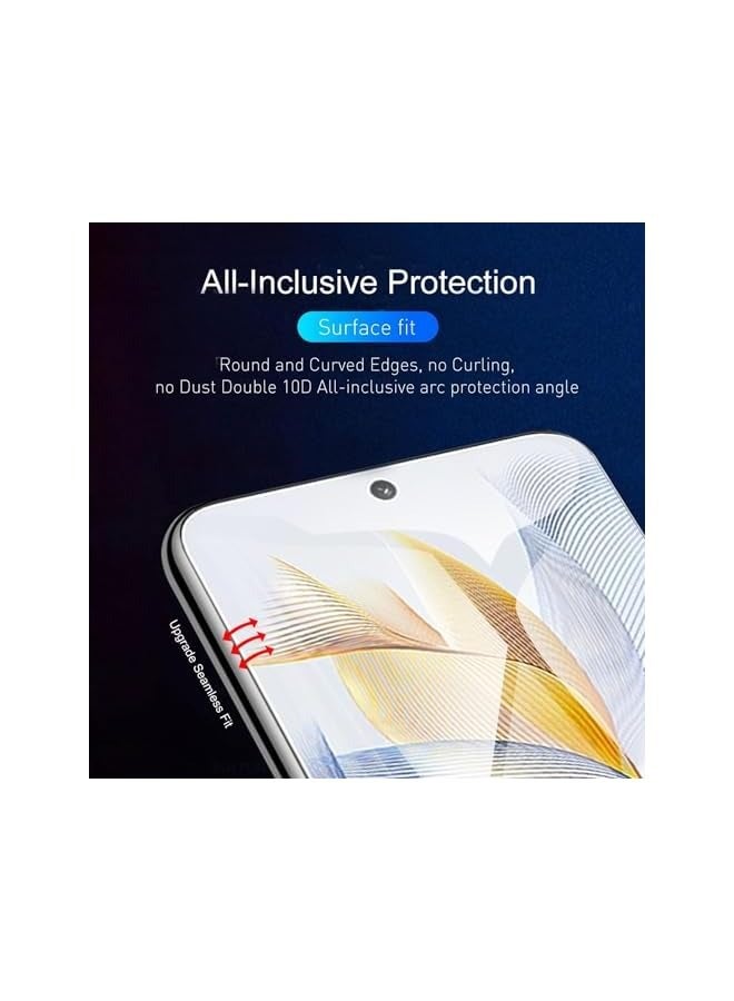 بروماس فيلم هيدروجيل، واقي شاشة مكون من قطعتين، فيلم واقي شاشة واقي لهاتف Honor 90، واقي شاشة مرن أمامي وخلفي (6.7 بوصة، وليس زجاج مقسى) - Image 2