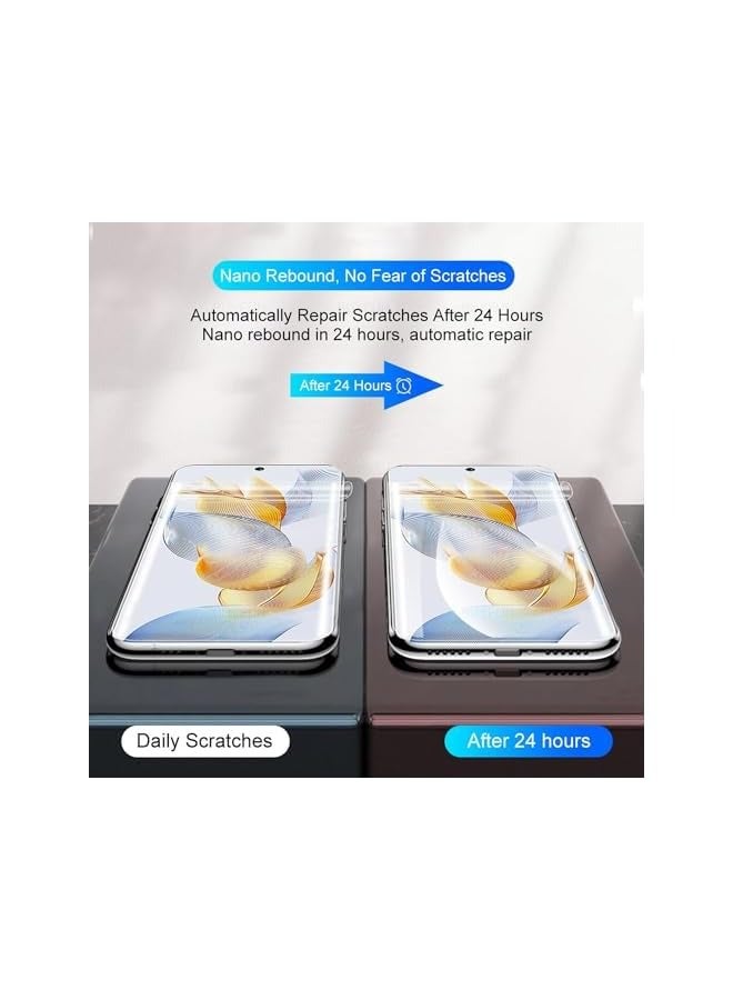 بروماس فيلم هيدروجيل، واقي شاشة مكون من قطعتين، فيلم واقي شاشة واقي لهاتف Honor 90، واقي شاشة مرن أمامي وخلفي (6.7 بوصة، وليس زجاج مقسى) - Image 4