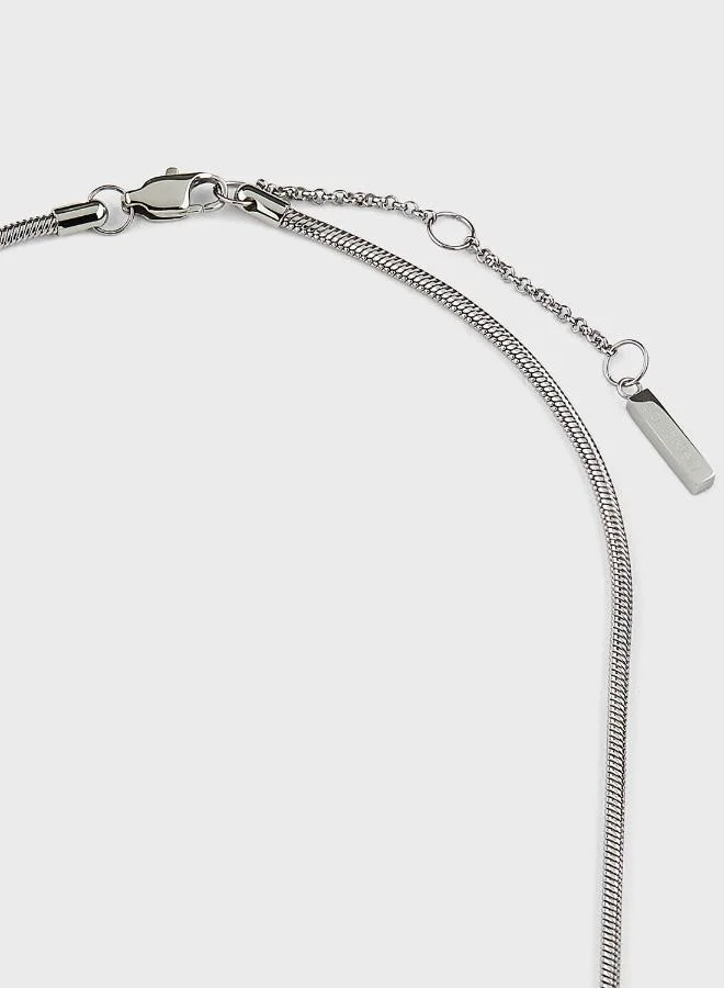 CALVIN KLEIN  Elongated Drops Collection Pendant Necklace For Women In Stainless Steel - 35000338 for Women | Best Price UAE