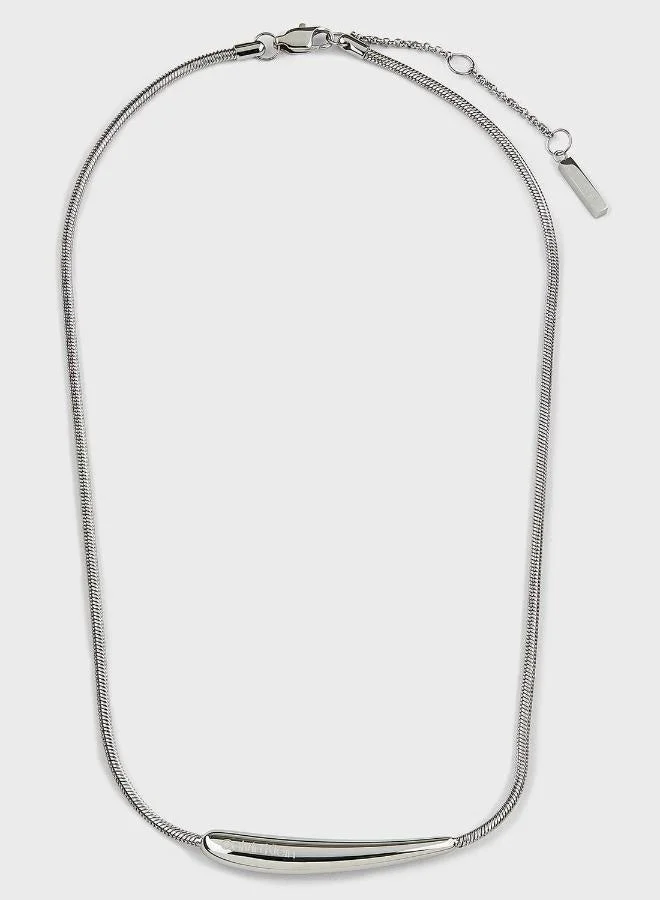 Calvin Klein  Elongated Drops Collection Pendant Necklace For Women In Stainless Steel - 35000338 for Women | Best Price UAE