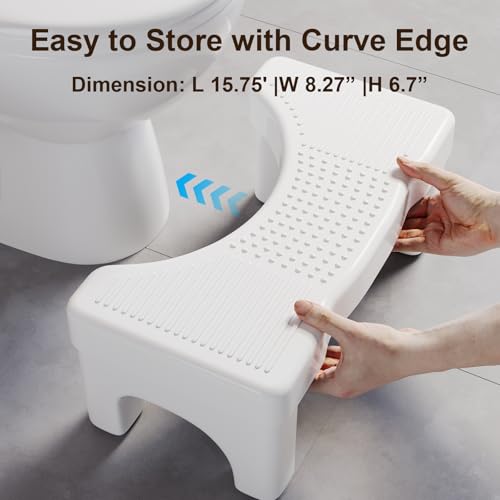 Aofure Premium Toilet Stool Squat for Adults, Non-Slip Squatting Poop Stool for Bathroom, Portable Toilet Pooping Stool for Adult/Kids, 7 Inch Potty Foot Step, US Patented - Image 4