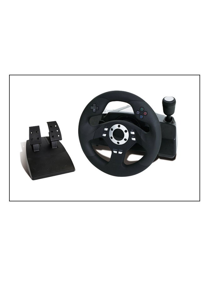 ماركة غير محددة عجلة قيادة لعبة سباق Gerwell مع مضيف X-INPUT للكمبيوتر الشخصي متوافق مع Ps3 STEAM PC360-لون المنتج: أسود  - Image 4