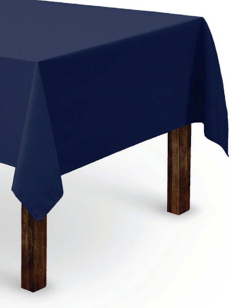 Gee Di Moda Rectangle Tablecloth - 60 x 126 Inch Navy Blue Table Cloth for 8 Foot Rectangle Table - Heavy Duty Washable Fabric - for 8 Ft Buffet Table  Holiday Party  Dinner  Wedding & Baby Shower - Image 1