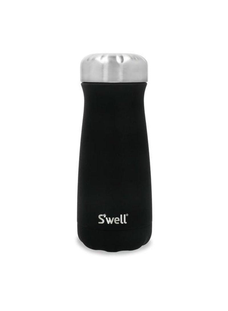 S’well BPA-Free Vacuum Insulated Traveler Water Bottle Black and Silver 470ml 10316-B17-00401EU
