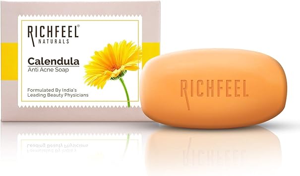 Richfeel Calendula Soap For Acne 75g Pack of 4 by Richfeel - Image 1
