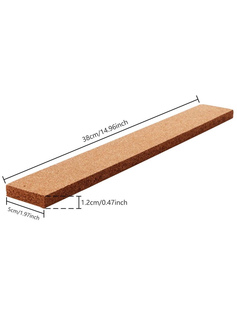 SYOSI Cork Board, Bulletin Board Bar Strip, 15"" x 2""- 1/2"" Thick, Frameless Cork Board Strips, with 35 Multi-Color Push Pins, Strong Self Adhesive Backing  - Image 2