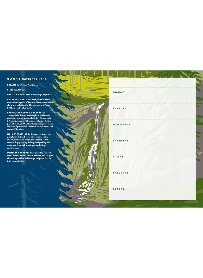 National Parks: Undated Weekly and Monthly Planner  - Image 5