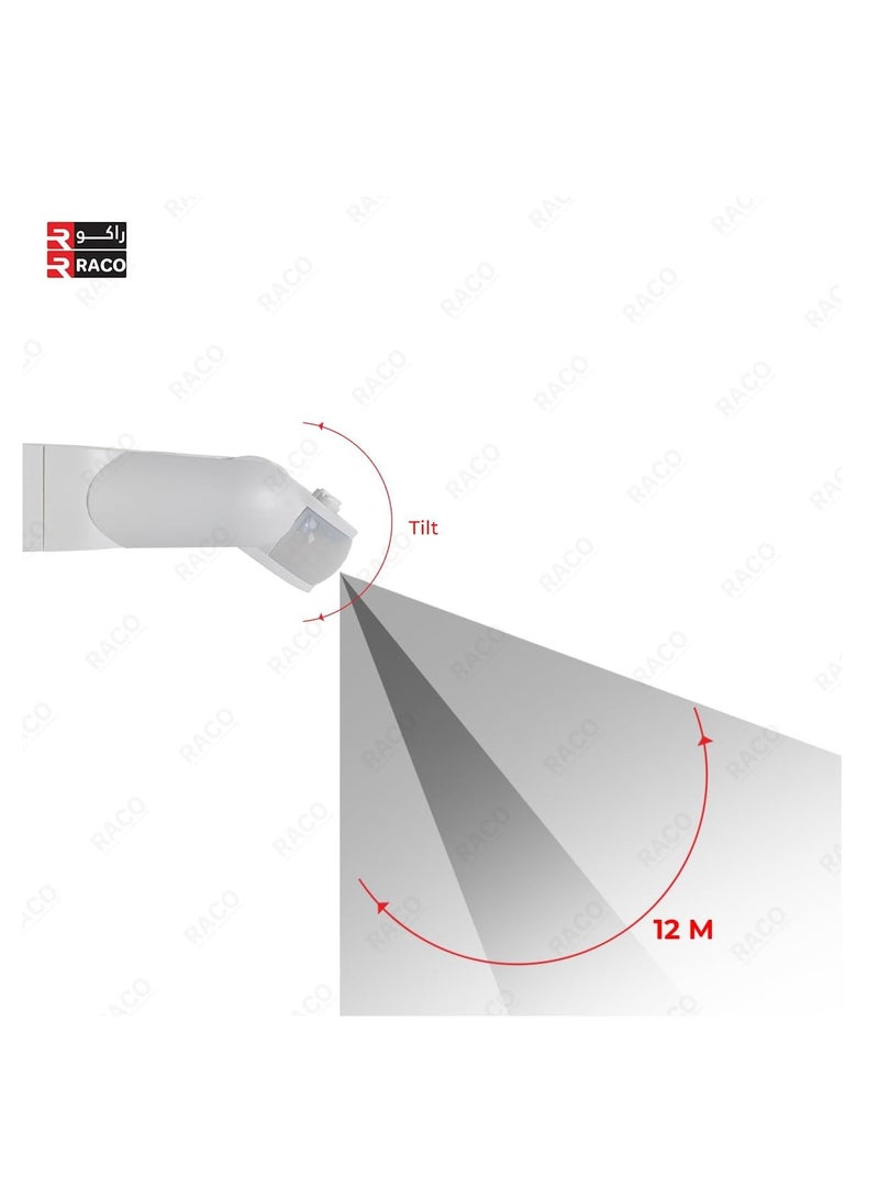 RACO RR Carnation Surface Mounted Motion Sensor AC 220V-240V 180 Degree Outdoor IP65 Security PIR Infrared Movement Detector Max 12M Wall Switch for Indoor and Outdoor Use - Image 3