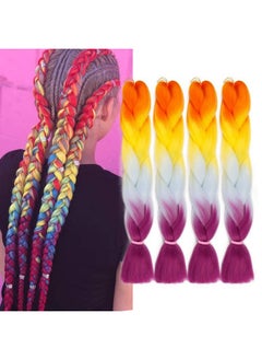 Synthetic Braiding Hair Extensions Rainbow Jumbo Braid For Twist Braiding Hair Extensions 24Inch 3Pcs/Lot(Rainbow Color) - pzsku/ZED959FA815C863B7D3DDZ/45/_/1696663826/406be6d1-f525-4157-8498-292ffd4ed712