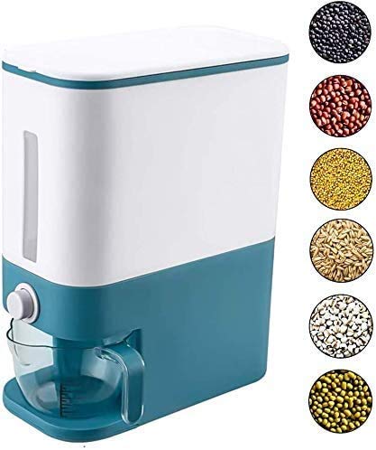 Jolfay Jolfay Airtight Food Dispenser Kitchen Storage Container for CornflakesCerealPulsesBeansOatmealCandyNamkeenDry FoodChaval Bucket PVC 10 kg 1 Piece gray  - Image 2