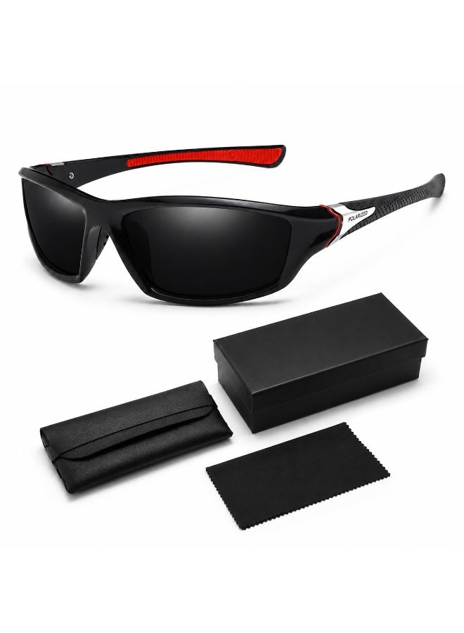 Polarized Sports Sunglasses for Men, UV400 Anti-Glare Eyewear for Fishing, Cycling, Driving, Hiking, Outdoor Activities — Lightweight TR90 Frame - Image 1