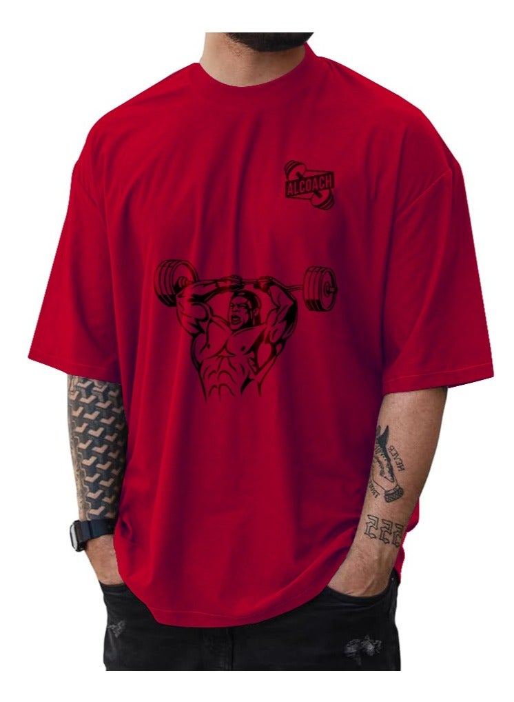 ALCOACH Bodybuilding - Men's Sports T-Shirt Made of Pure Cotton Designed for Comfort and Style Suitable for All Bodybuilding Weightlifting and Other Sports Activities - Image 1