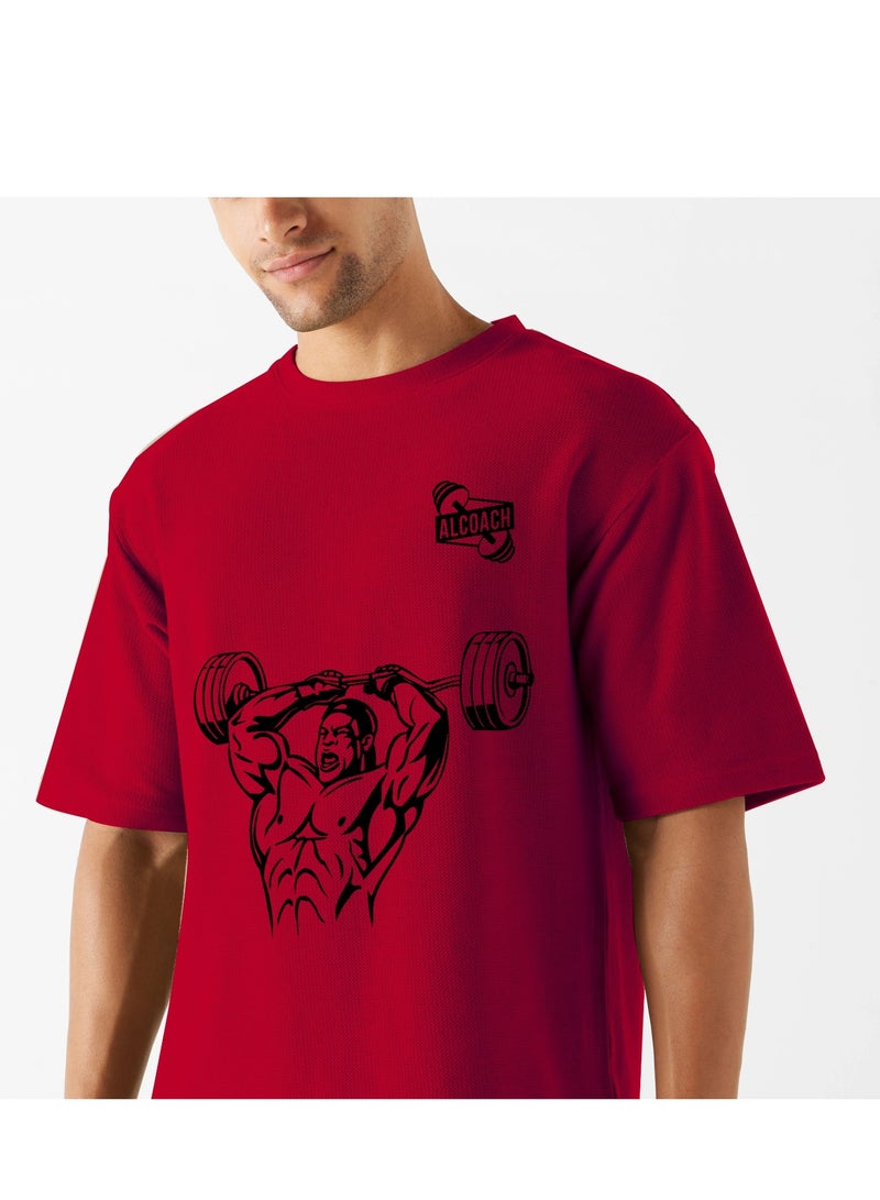 ALCOACH Bodybuilding - Men's Sports T-Shirt Made of Pure Cotton Designed for Comfort and Style Suitable for All Bodybuilding Weightlifting and Other Sports Activities - Image 4