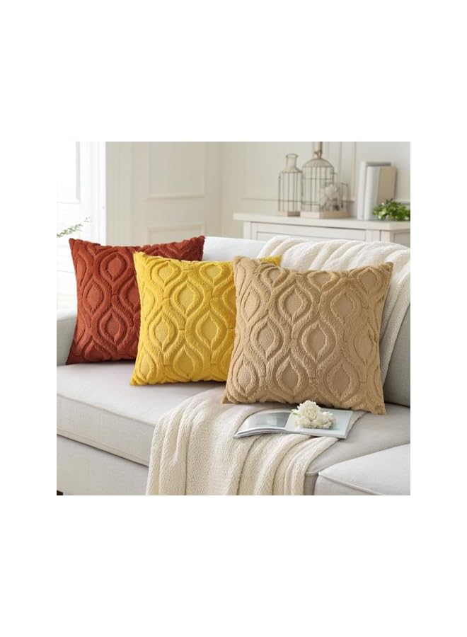 The Bros Set of 2 Faux Fur Cushion Covers 45x45 cm, Decorative Soft Plush Fluffy Velvet Cushion Cover 18X18 Inch,Square Boho Neutral Pillow case for Sofa, Taupe - Image 4