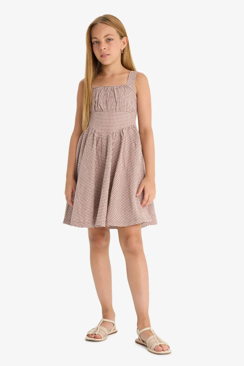 ديفاكتو Girl Crinkle Viscose Dress