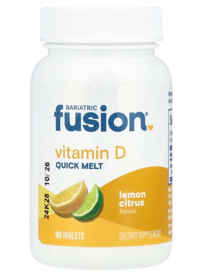 Bariatric Fusion فيتامين د السريع الذوبان بنكهة الليمون والحمضيات 125 ميكروغرام 90 قرص