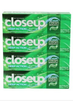 Pack Of 4 Close Up Gel Toothpaste Deep Action Menthol Fresh 100 G