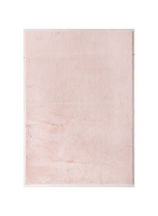 DANUBE HOME Plain Plush Solid Soft Fur Rug  | Washable Outdoor Rugs Style | Polyester Area Rug Floor Covering | Indoor Carpet For Living Room Dining Bedroom 160X230cm-Pink - Image 4