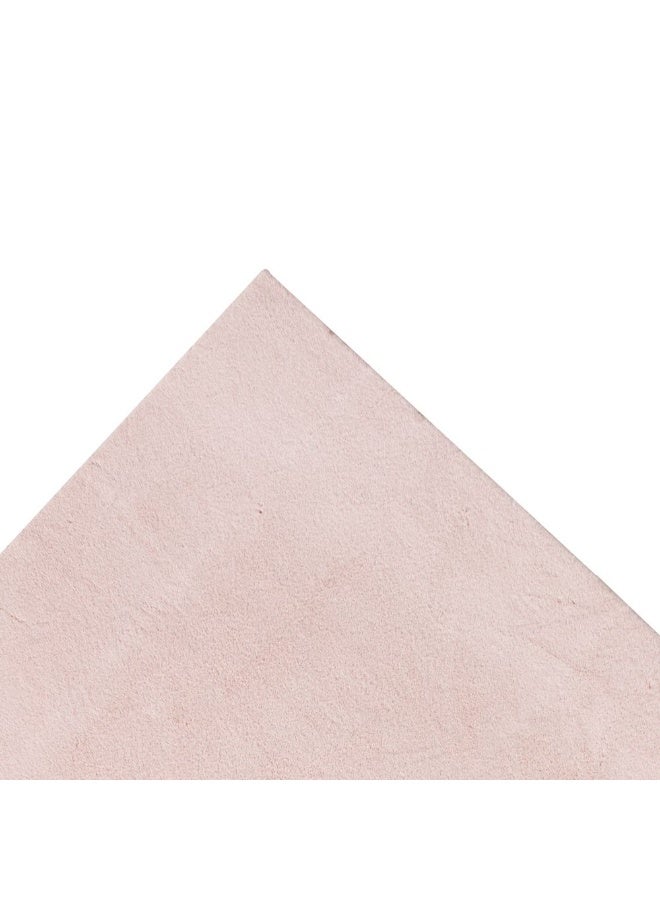 DANUBE HOME Plain Plush Solid Soft Fur Rug  | Washable Outdoor Rugs Style | Polyester Area Rug Floor Covering | Indoor Carpet For Living Room Dining Bedroom 160X230cm-Pink - Image 1