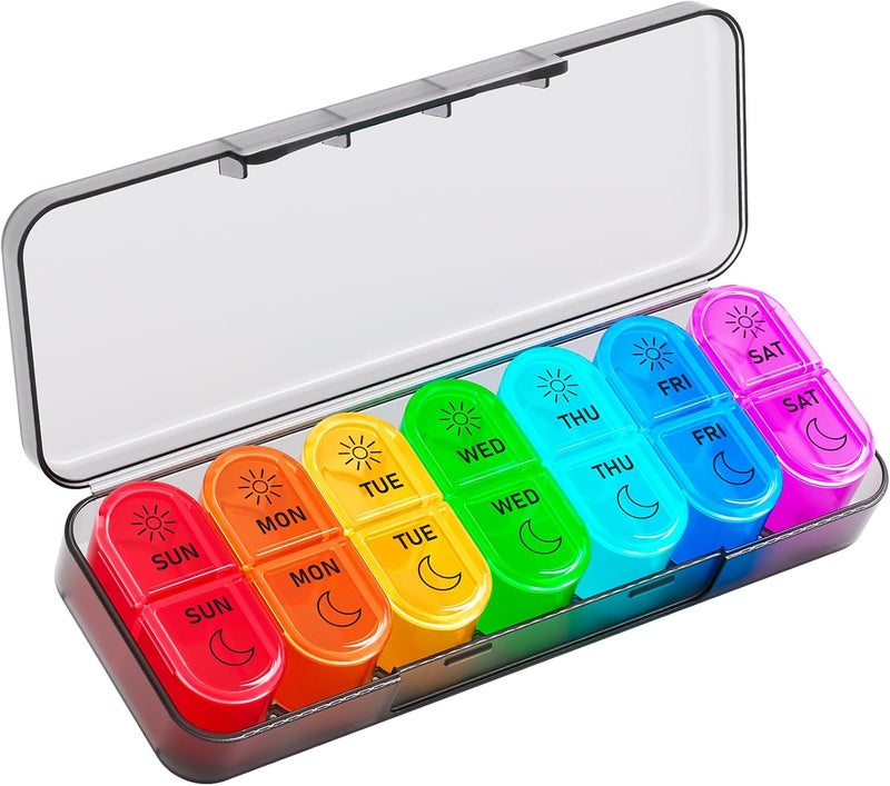 7-Day AM PM Pill Organizer for Medication
