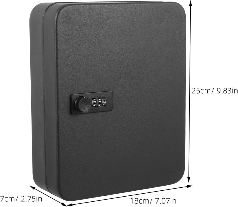 Key Cabinet Lock Box 48 Slots Wall Mounted Key Management Box with Combination Code for Home and Office Security Storage - Image 3