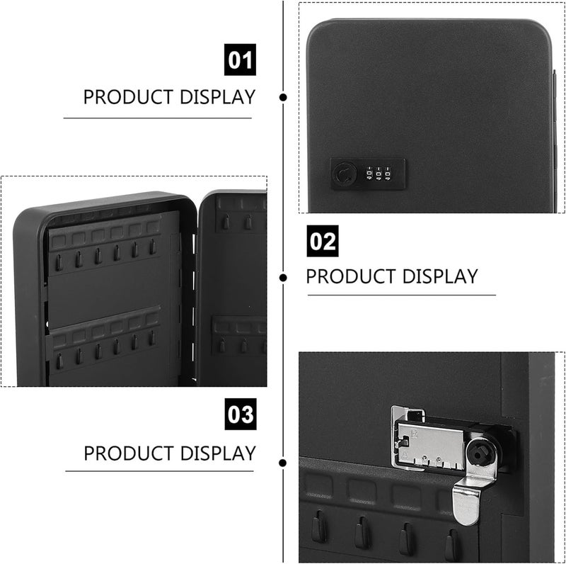 Key Cabinet Lock Box 48 Slots Wall Mounted Key Management Box with Combination Code for Home and Office Security Storage - Image 4
