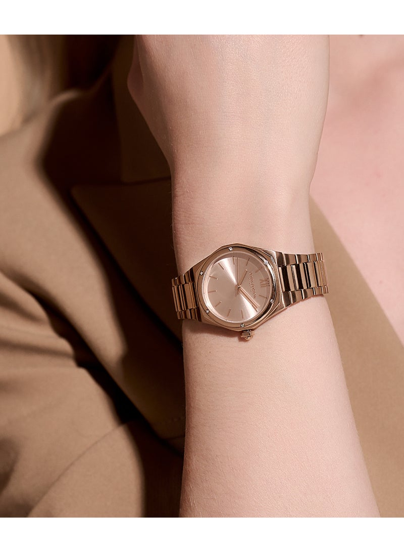 OLIVIA BURTON SHAPED ANALOG WOMEN'S LIGHT BLUSH CASE WATCH - 24000030 - Image 3