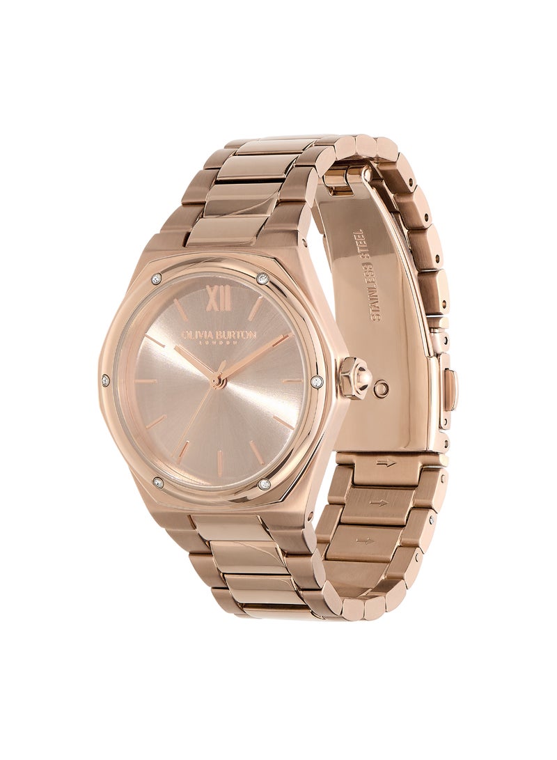 OLIVIA BURTON SHAPED ANALOG WOMEN'S LIGHT BLUSH CASE WATCH - 24000030 - Image 2