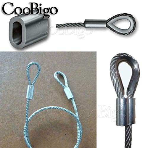 CooBigo 10pcs 5/16" Aluminum Cable Crimps Cable Ferrule Clip Fittings for Crimping Wire Rope Cable M8, FLQ049-8.0 - Image 5