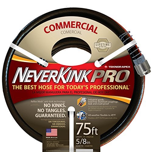NeverKink Teknor Apex Neverkink 8844-75 PRO Garden Hose, 5/8-in x 75-feet - Image 1