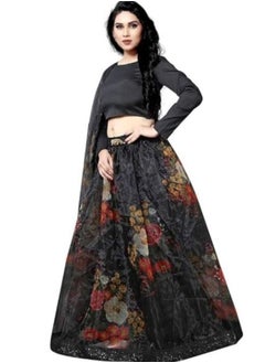 ماركة غير محددة Organza Lehenga with Satin Silk Blouse  - Image 1