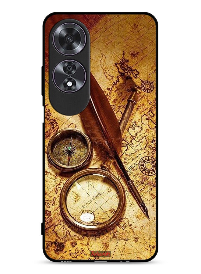 Tolwak Oppo A60 Protective Case Cover Vintage Compass - Image 1