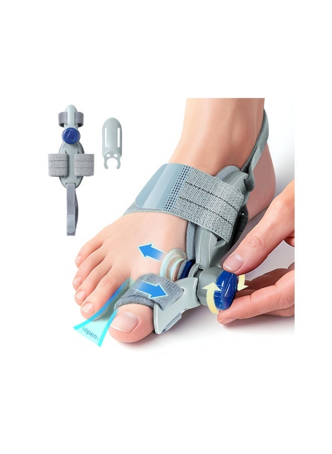 jalan Bunion Corrector for Men and Women, Universal Fit for Left and Right Foot, Breathable and Non-Slip, Pain Relief, Adjustable Dial Toe Alignment Splint - Image 1