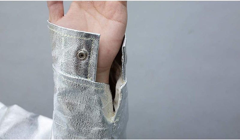 cheekyglo Heat Resistant Insulation Suit Fireproof Clothing Anti Thermal Radiation 10001200 Degree Flameproof Composite Aluminium Foil Firefighter Uniform(XXL)XXLarge - Image 4
