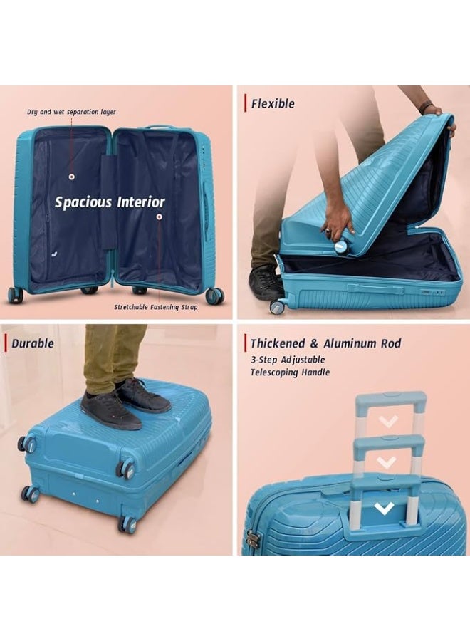 Hard Case Polypropylene Luggage Large 28-Inch Lightweight Unbreakable Suitcase - Image 2