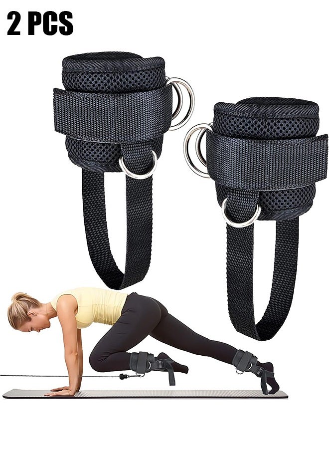HY 1 Pair Ankle Straps - Adjustable Ankle Straps for Cable Machines - Glute & Lower Body Exercises - Adjustable Ankle Cuffs for Kickbacks, Hip Abductors, Leg Extensions, Lower Body Exercises, Fit Women & Men  - Image 1