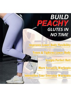 HY 1 Pair Ankle Straps - Adjustable Ankle Straps for Cable Machines - Glute & Lower Body Exercises - Adjustable Ankle Cuffs for Kickbacks, Hip Abductors, Leg Extensions, Lower Body Exercises, Fit Women & Men  - Image 4