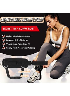 HY 1 Pair Ankle Straps - Adjustable Ankle Straps for Cable Machines - Glute & Lower Body Exercises - Adjustable Ankle Cuffs for Kickbacks, Hip Abductors, Leg Extensions, Lower Body Exercises, Fit Women & Men  - Image 5