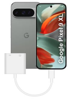 Google Pixel 9 XL USB-C Camera Adapter Plug and Play 3.0 OTG Adapter with Charging Port - Supports Card Reader, USB Flash Drive, Keyboard, and Mouse - White | High-Speed Data Transfer, Easy to Use, Compact & Reliable