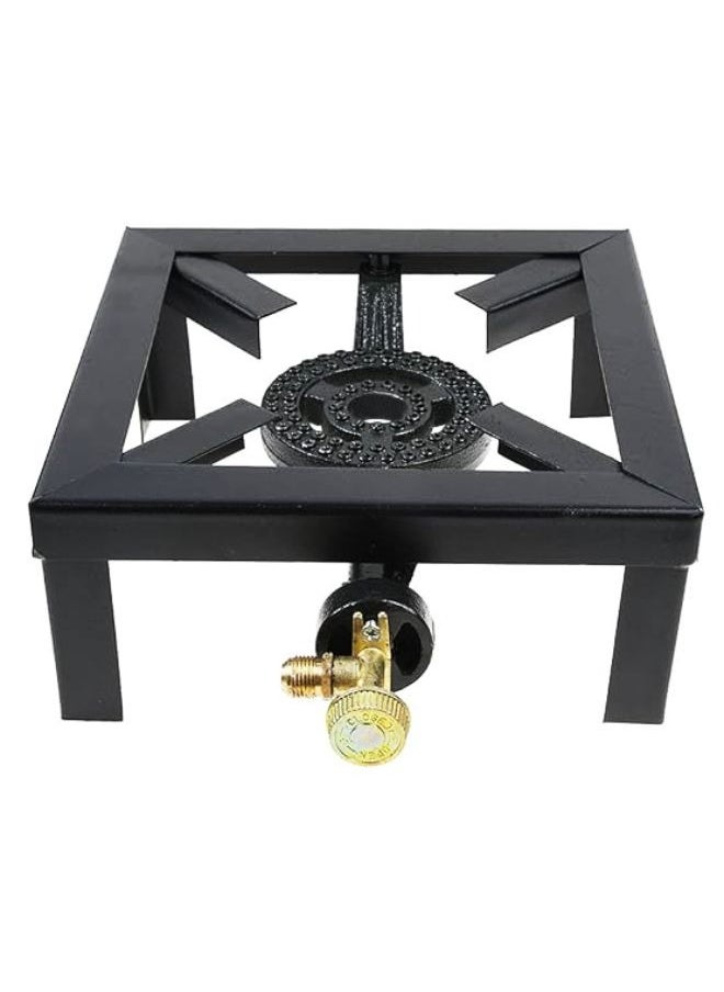 Majestic Majestic Cast Iron Stove Single Burner – Heavy Duty for Home Use and Outdoor Camping, 24.5cm x 24.5cm x 11cm, Black  - Image 1